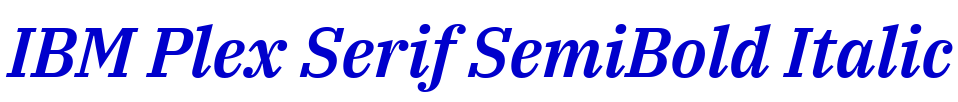 IBM Plex Serif SemiBold Italic font